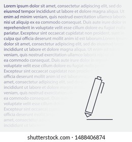 Vector icon a pen 10 EPS . Lorem Ipsum Illustration design