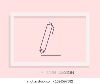 Vector icon a pen 10 EPS . Lorem Ipsum Illustration design