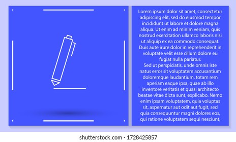 Icono del vector a pluma 10 EPS. Lorem Ipsum Diseño de ilustración