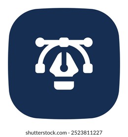 Vector icon. vector, pen, graphic design, edit tools, pen tool, graphic tool, tool, path, interface. Vector icon illustration
