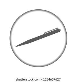 Vector icon pen in grey color. Eps 10