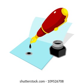 vector icon pen and ink