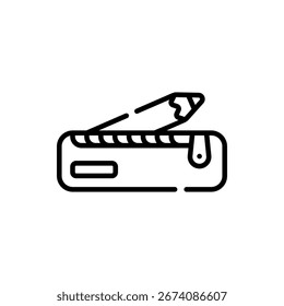 Icono de Vector de lápiz con borrador, ideal para escribir, educar y dibujar temas