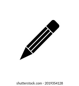 Icono vectorial del lápiz aislado en blanco