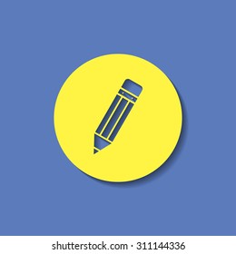 Vector Icon of Pencil. School vector illustration