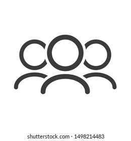 Vector icon people. The grouping symbol of people. Meeting at the meeting point.