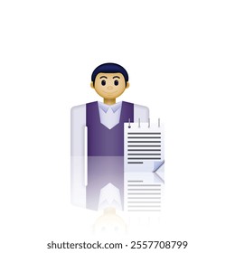 Vector icon of people wearing formal employee clothes, Employee data icon, suitable for various graphic design needs such as biodata, business presentations, company reports, careers, and etc