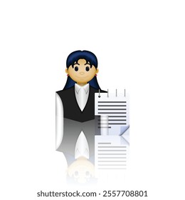 Vector icon of people wearing formal employee clothes, Employee data icon, suitable for various graphic design needs such as biodata, business presentations, company reports, careers, and etc