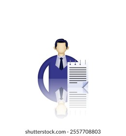 Vector icon of people wearing formal employee clothes, Employee data icon, suitable for various graphic design needs such as biodata, business presentations, company reports, careers, and etc