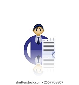 Vector icon of people wearing formal employee clothes, Employee data icon, suitable for various graphic design needs such as biodata, business presentations, company reports, careers, and etc