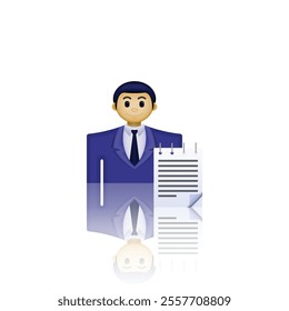 Vector icon of people wearing formal employee clothes, Employee data icon, suitable for various graphic design needs such as biodata, business presentations, company reports, careers, and etc