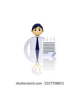 Vector icon of people wearing formal employee clothes, Employee data icon, suitable for various graphic design needs such as biodata, business presentations, company reports, careers, and etc