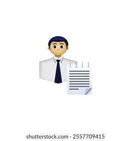 Vector icon of people wearing formal employee clothes, Employee data icon, suitable for various graphic design needs such as biodata, business presentations, company reports, careers, and etc