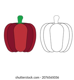 icono vector de pimienta. pimienta en ilustración plana.