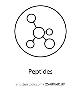 Vector Icon for Peptides in Skincare: Firming and Anti-Aging.