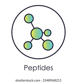 Vector Icon for Peptides in Skincare: Firming and Anti-Aging.