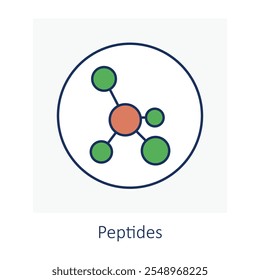 Vector Icon for Peptides in Skincare: Firming and Anti-Aging.