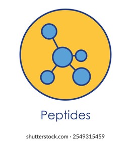 Vector Icon for Peptides in Skincare: Firming and Anti-Aging.