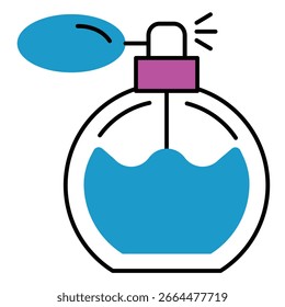 Icono de Vector del diseño de la ilustración de la botella de perfume