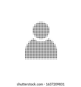 vector icon person  in halftone