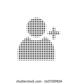 vector icon person  in halftone