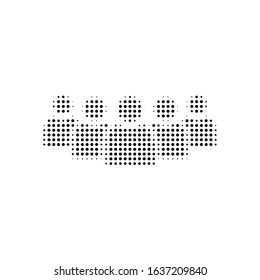 vector icon person  in halftone