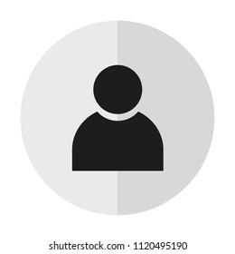 vector icon person on a background with a vertical shadow