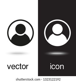 vector icon person on black and white background