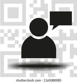vector icon person with Speech