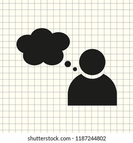 vector icon person with Speech