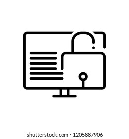 Vector icon for personal data protection