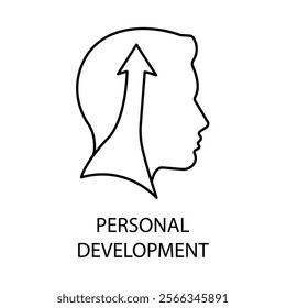 Vector icon for personal development. A growth concept symbolizing self-improvement and skill-building.