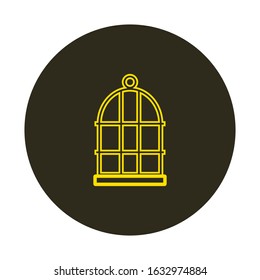vector icon, pet bird cage