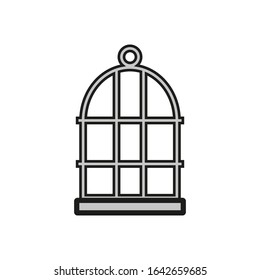 vector icon, pet bird cage