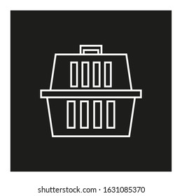 vector icon, pet transport box
