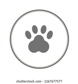 Vector icon pet's paw. Eps 10