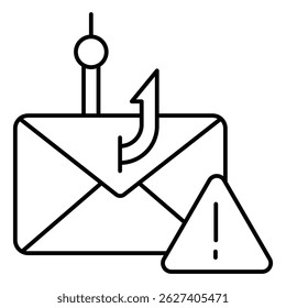 Vector Icon for Phishing Prevention Mail Representing Email and Network Safety