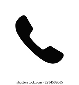 Vector icon phone. Black and white phone, white background.