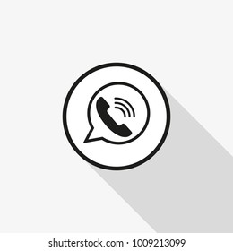 vector icon Phone with a long shadow
