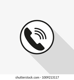 vector icon Phone with a long shadow