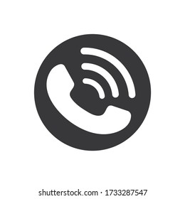 Vector icon for phone making a loud noise The concept of calling to order products.