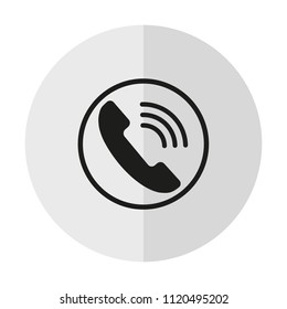 vector icon Phone on a background with a vertical shadow