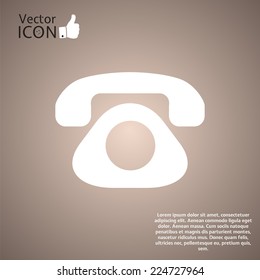 Vector icon of a phone on background