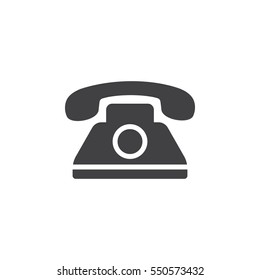 Vector icon of a phone on the white background