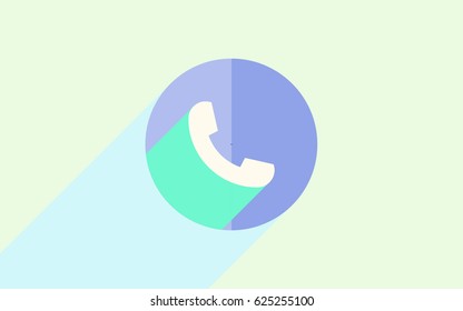 Vector icon Phone pastel circle