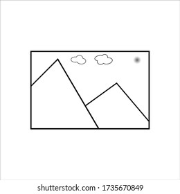 Vector icon icon. .vector photo gallery icon, black and white, exhibition. vector illustration