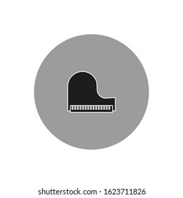vector icon, piano musical instrument shape