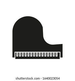 vector icon, piano musical instrument shape