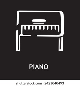 vector icon for piano, musical instruments