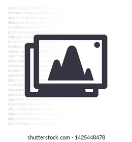Vector icon picture 10 EPS . Lorem Ipsum Illustration design